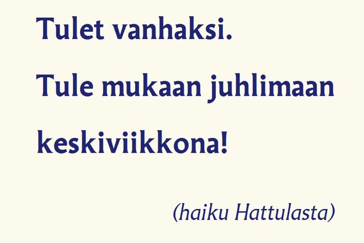 Vanhustenviikon juhla Vanhustenviikon juhla